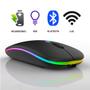 Imagem de Mouse Bluetooth e Wireless Recarregável Sem Fio Gamer Led Rgb 2.4 hz B 5.0 Compatível com Celular Notebook Computador Tablet
