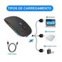 Imagem de Mouse Bluetooth e Wireless Recarregável Sem Fio Gamer Led Rgb 2.4 hz B 5.0