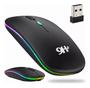 Imagem de Mouse Bluetooth sem fio Óptico Slim USB para PC Computador 2.4 gb 1600 DPI recarregável Wireless