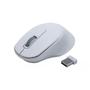 Imagem de Mouse C3Plus M-BT200WH, WiFi 2.4GHz, Bluetooth, Receptor Nano USB, 1600DPI, Branco