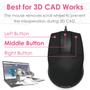 Imagem de Mouse com Fio ELECOM M-CAD01UBBK - 3 Botões, 600/1200 DPI, LED Azul