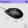 Imagem de Mouse com Fio HP X500 - USB para PC, Notebook e Mac (E5E76AAABA)
