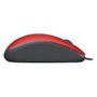 Imagem de Mouse com fio USB Logitech M110 com Clique Silencioso, Design Ambidestro e Facilidade Plug and Play, Vermelho - 910-006755