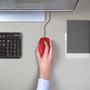 Imagem de Mouse com fio USB Logitech M110 com Clique Silencioso, Design Ambidestro e Facilidade Plug and Play, Vermelho - 910-006755