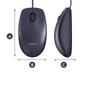 Imagem de Mouse com fio usb logitech m90 910-004053