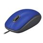 Imagem de Mouse com fio USB M110 Azul com Clique Silencioso - Logitech
