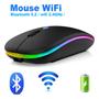 Imagem de Mouse Dual Band Bluetooth e wireless sem fio 2.4ghz RGB Recarregavel