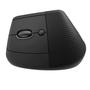 Imagem de Mouse Ergonômico Logitech Lift (Canhoto), 4000 DPI, 6 Botões, Bluetooth, USB, Grafite 910-006467