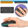 Imagem de Mouse Ergonomico Trabalho Leve Com Led DPI Ajustavel Sem Fio