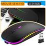 Imagem de Mouse Ergonomico Trabalho Leve Com Led DPI Ajustavel Sem Fio