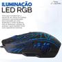 Mouse Gamer 6 Botões 2400DPI LED Com Fio para Jogos - Aston Imagem de Mouse Gamer 6 Botões 2400DPI LED Com Fio para Jogos