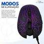 Imagem de Mouse Gamer 6 Botões 2400DPI LED Com Fio para Jogos