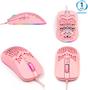 Imagem de Mouse Gamer Barato 7600 DPI Usb Óptico RGB 7 Botões Fio de 1,80 Metros Ambidestro Cor Rosa