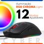 Imagem de Mouse Gamer Barato Tiger Chroma 7 Botões Rgb Preto