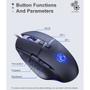 Imagem de Mouse Gamer com Fio Ergonômico - 8 Botões, 7200 DPI, LED USB para PC