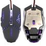 Imagem de Mouse Gamer Com Fio USB 2400 DPI Ajustável Com Iluminação LED RGB