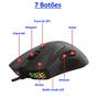 Imagem de Mouse Gamer Ergonômico 7 Botões Resolução Ajustável 400 a 7200 DPI USB Led RGB