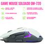 Imagem de Mouse Gamer Ergonômico Branco com Cabo White LED Pro Jogos