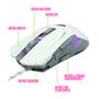 Imagem de Mouse Gamer Ergonômico Branco com Cabo White LED Pro Jogos