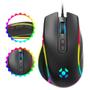 Imagem de Mouse Gamer Fortrek Cruiser New Edition Led Rgb Rainbow 7 Botões  Macro Até 12000 DPI Cabo 1,8m Têxtil Com Design Ergonômico