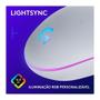 Imagem de Mouse Gamer Logitech G203 LIGHTSYNC RGB, Efeito de Ondas de Cores, 6 Botões Programáveis e Até 8.000 DPI, Branco - 910-005794