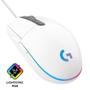Imagem de Mouse Gamer Logitech G203 LIGHTSYNC RGB, Efeito de Ondas de Cores, 6 Botões Programáveis e Até 8.000 DPI, Branco - 910-005794