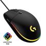 Imagem de Mouse Gamer Logitech G203 LIGHTSYNC RGB, Efeito de Ondas de Cores, 6 Botões Programáveis e Até 8.000 DPI, Preto - 910-005793