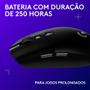 Imagem de Mouse Gamer Logitech G203 LIGHTSYNC RGB, Efeito de Ondas de Cores, 6 Botões Programáveis e Até 8.000 DPI, Preto - 910-005793