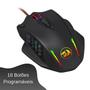 Imagem de Mouse Gamer Para Jogo Impact USB Preto RGB 12400 DPI M908