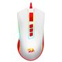 Imagem de Mouse Gamer Redragon Cobra, RGB, 12400DPI, 8 Botões, Branco e Vermelho - M711C