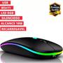 Imagem de Mouse Gamer Rgb Sem Fio Bluetooth Recarregável Led Kapbom