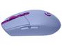 Imagem de Mouse Gamer RGB sem Fio Logitech G Óptico - 12000DPI 6 Botões G305 Lilás