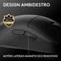 Imagem de Mouse Gamer Sem Fio Logitech G PRO 2 com Lightspeed, RGB Lightsync, Ambidestro, 4 Botões Programáveis, DPI de 32K, Preto - 910-007294
