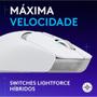 Imagem de Mouse Gamer sem fio Logitech G309 LIGHTSPEED com Switches LIGHTFORCE, Sensor HERO 25K, 6 botões programáveis, Branco - 910-007206