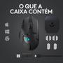 Imagem de Mouse Gamer Sem Fio Logitech G502 LIGHTSPEED RGB LIGHTSYNC, Ajuste Peso, 11 Botões, Recarregável, Compatível POWERPLAY - 910-005566