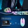 Imagem de Mouse Gamer Sem Fio VersionTech - LED Recarregável - Branco