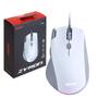 Imagem de Mouse Gamer Zyron White Black Ergonômico Rgb 12800 Dpi Usb