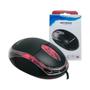 Imagem de Mouse Neon Mymax USB com LED Vermelho  800 DPI, Preto