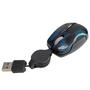 Imagem de Mouse Óptico Ergonômico Retrátil Usb Azul Para Notebook