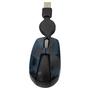 Imagem de Mouse Óptico Ergonômico Retrátil Usb Azul Para Notebook