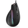 Imagem de Mouse Optico Vertical Ergonomico Com Fio Usb Com Led 9 Botoes Dpi 12800 D7