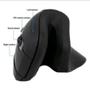 Imagem de mouse optico vertical sem fio modelo luva