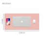 Imagem de Mouse Pad 100X48Cm Grande Home Office Escritorio Rosa Claro