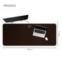 Imagem de Mouse Pad 90x40cm Desk Pad Grande Tapete De Mesa Para Escritório Trabalho Em Sintético Café