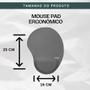 Imagem de Mouse Pad com Apoio Cinza Ergonômico - Reflex