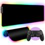Imagem de Mouse Pad Gamer RGB com Led 80x30cm + CONTROLE COMPATÍVEL PS4