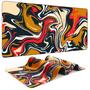 Imagem de Mouse Pad Hamowtux 80x30cm - Design Marmorizado Fluido