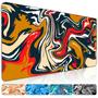 Imagem de Mouse Pad Hamowtux 80x30cm - Design Marmorizado Fluido
