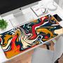 Imagem de Mouse Pad Hamowtux 80x30cm - Design Marmorizado Fluido