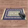 Imagem de Mouse Pad Tapete Persa Com Franja Decorativo Apoio Computador Notebook Aveludado Emborrachado